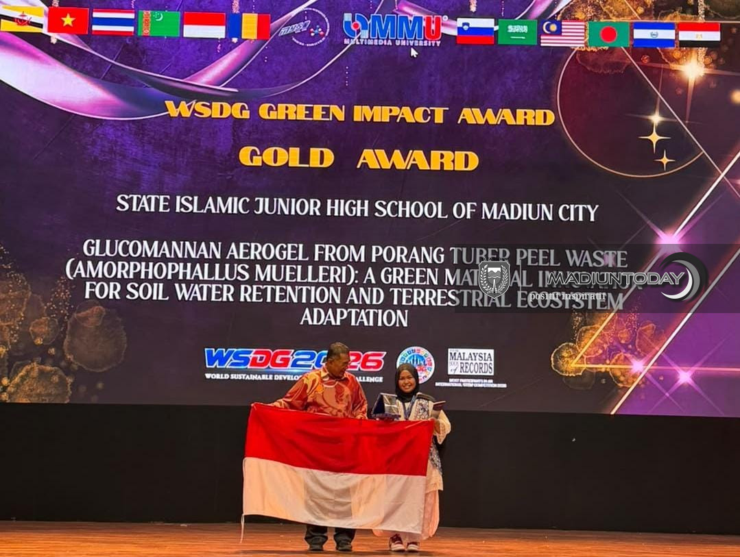 Foto 3 dari 3: Kulit Porang Disulap Jadi Inovasi Hijau, Siswi MTsN Kota Madiun Raih Gold Award di Ajang Internasional WSDG Green Impact Award