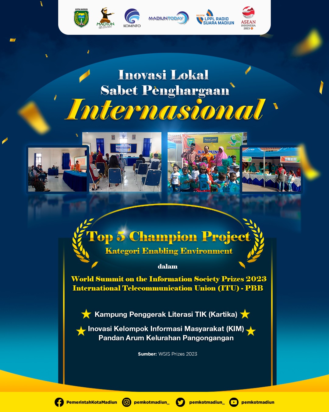 Inovasi Kartika KIM Pandan Arum Masuk Top 5 Champion Project WSIS Prizes 2023, Penghargaan Maret Mendatang di Jenewa-Swiss