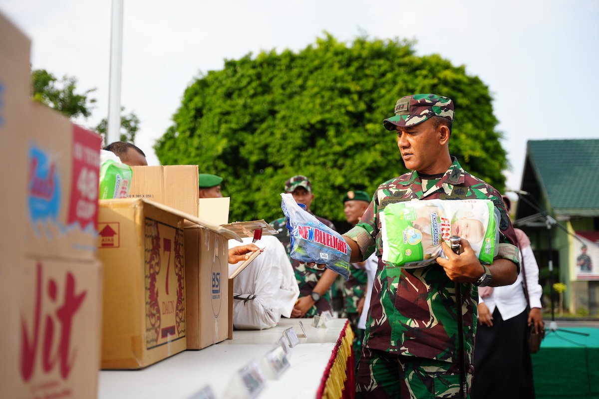 Kutuk Serangan Israel ke Palestina, Korem 081/DSJ Madiun Kumpulkan Bantuan ke Gaza