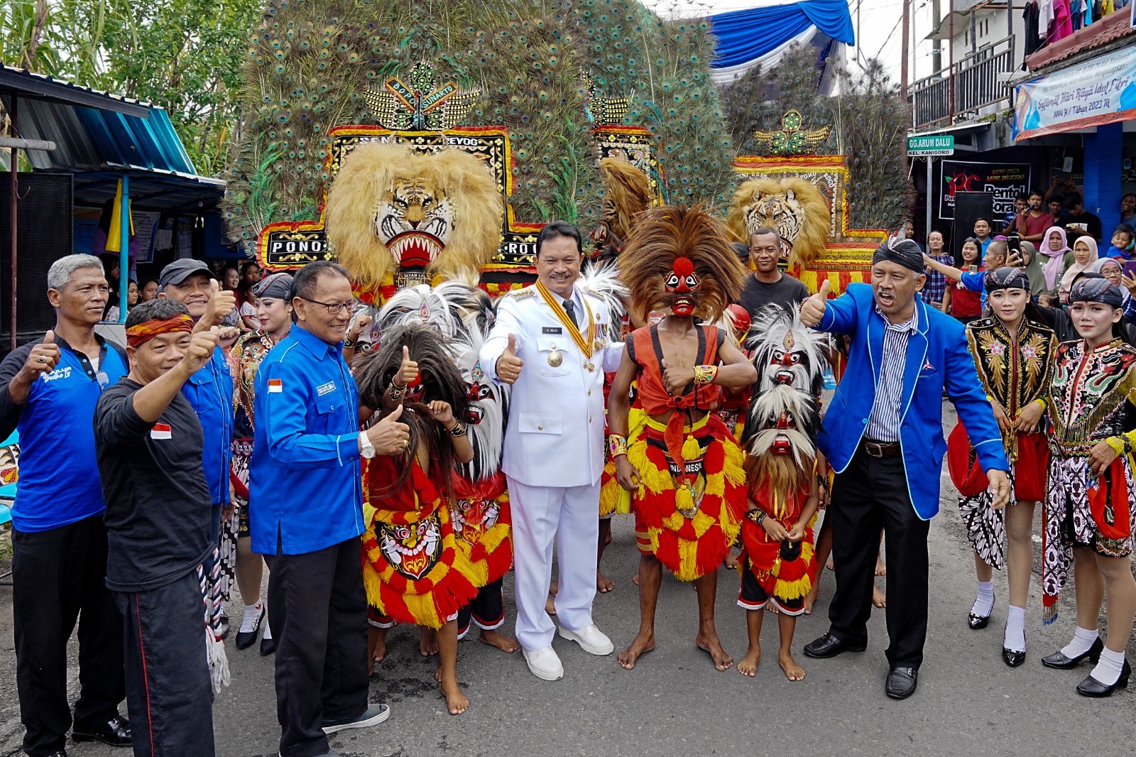 Peringati 4 Tahun MaDa, Wali Kota Hadiri Pagelaran Reog di DPC Demokrat