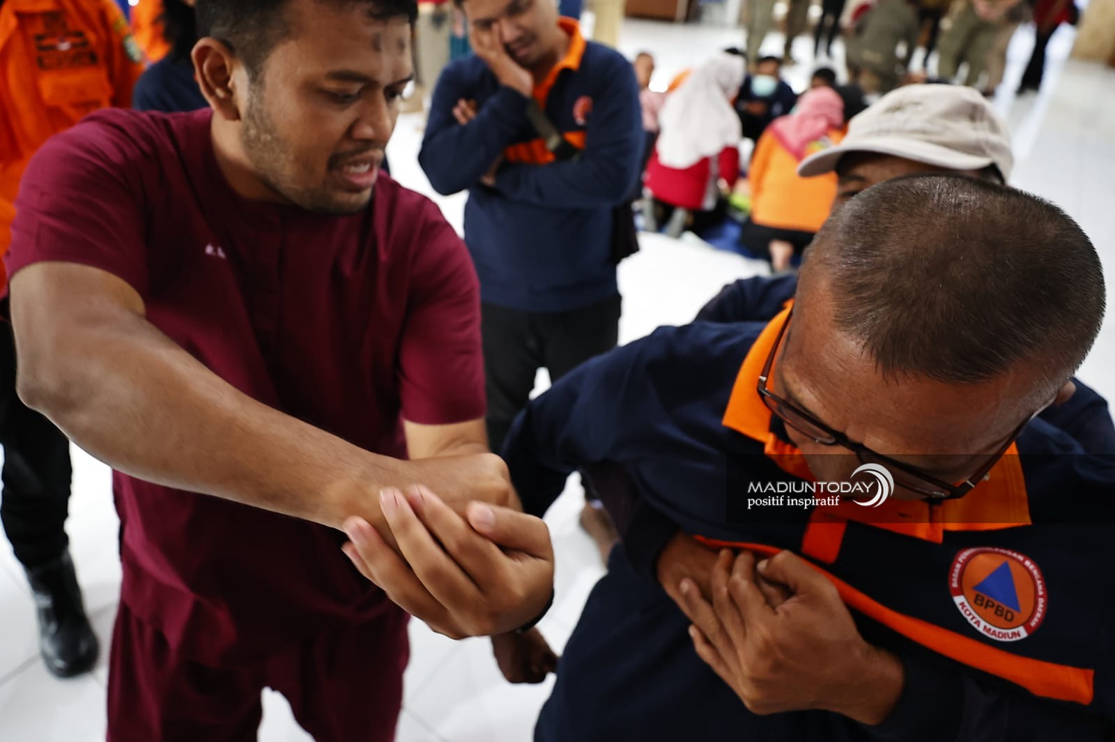 Foto 7 dari 7: Pelatihan Basic Cardiac Life Support (BCLS) pertolongan pertama serangan jantung.