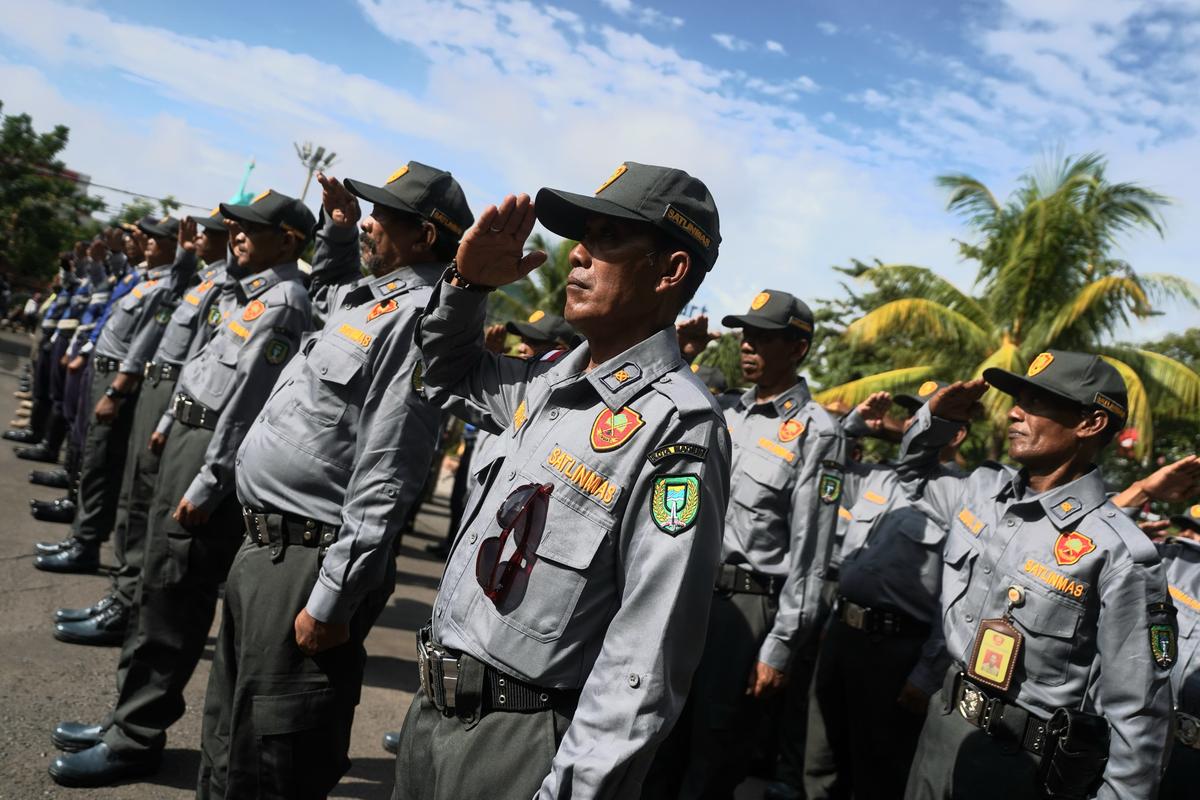 Foto 7 dari 9: Peringati Bulan Bakti TNI-Polri, Polres Madiun Kota dan Jajaran TNI Gelar Apel Gabungan