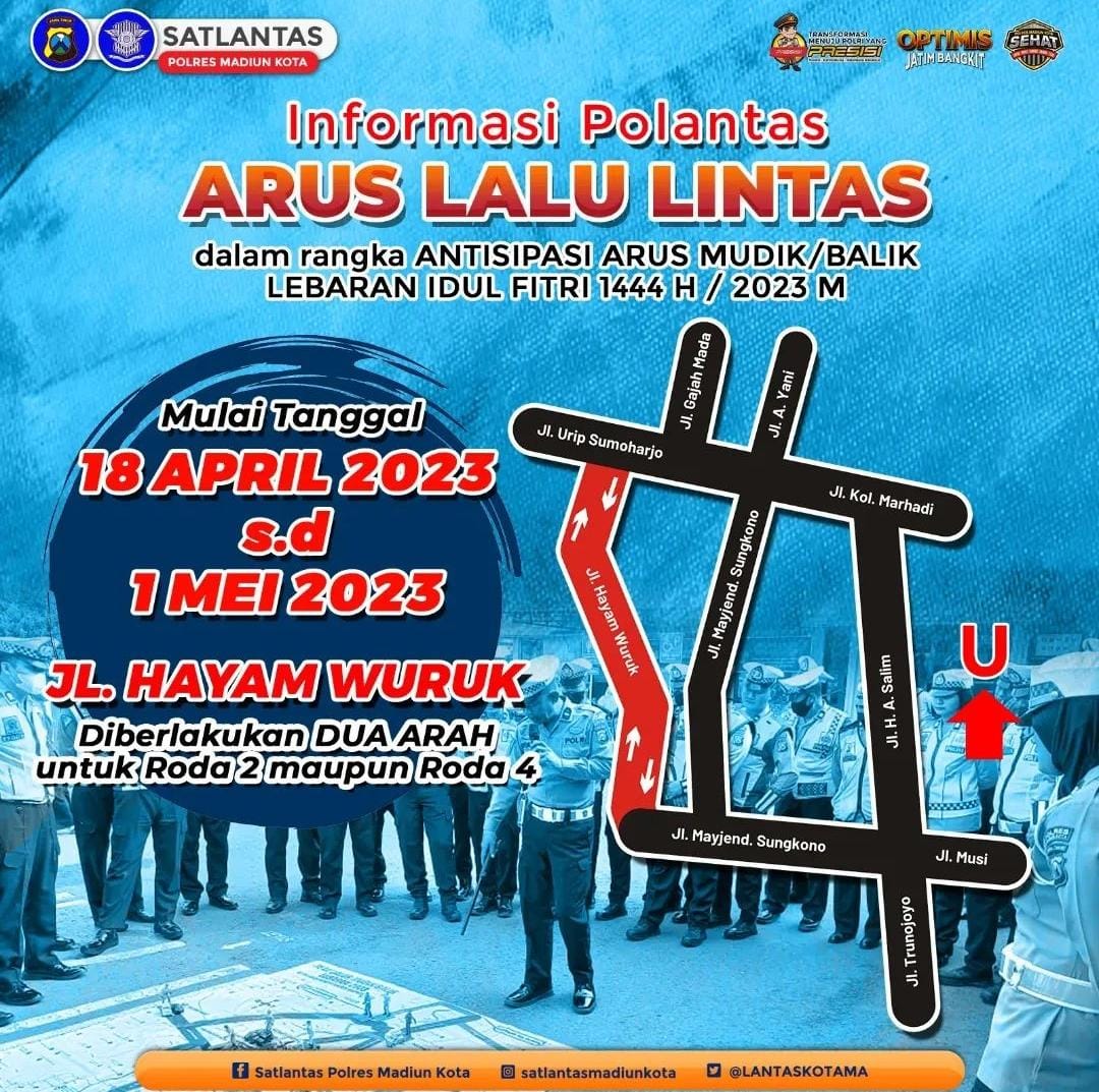 Urai Kepadatan Jalan Urip Sumoharjo, Satlantas Berlakukan Rekayasa Lalin di Jalan Hayam Wuruk Mulai Besok