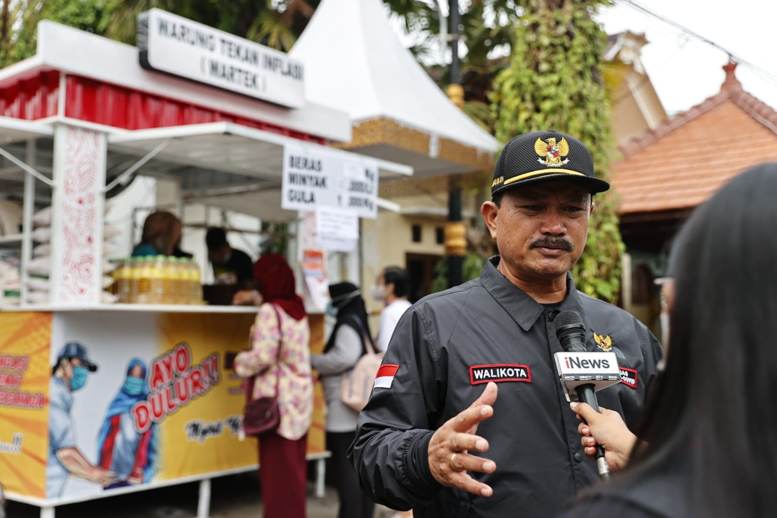 Foto 1 dari 9: Tertarik Lapak UMKM dan Wartek Inflasi, iNews Gali Materi Bersama Wali Kota Maidi