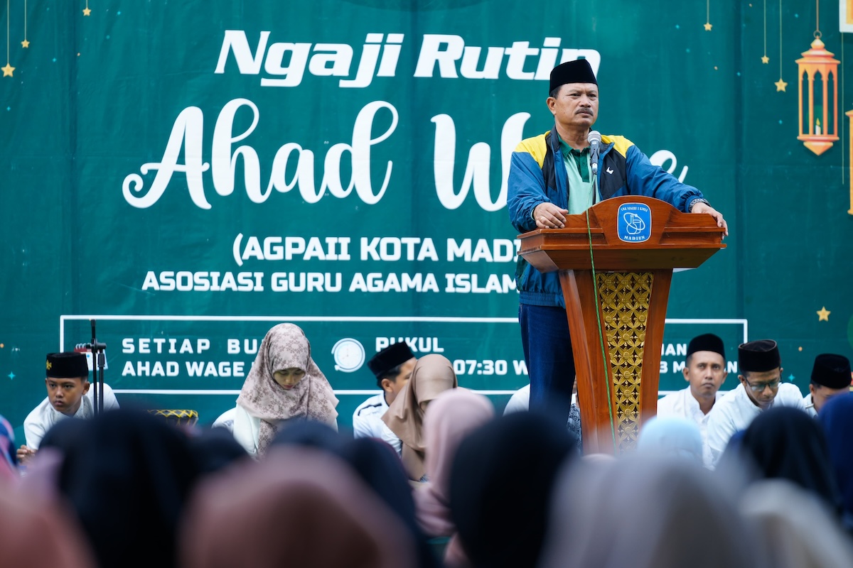 Hadiri Pengajian Ahad Wage di SMKN 3, Wali Kota Madiun: Allah Pasti Mendengar Semua Doa
