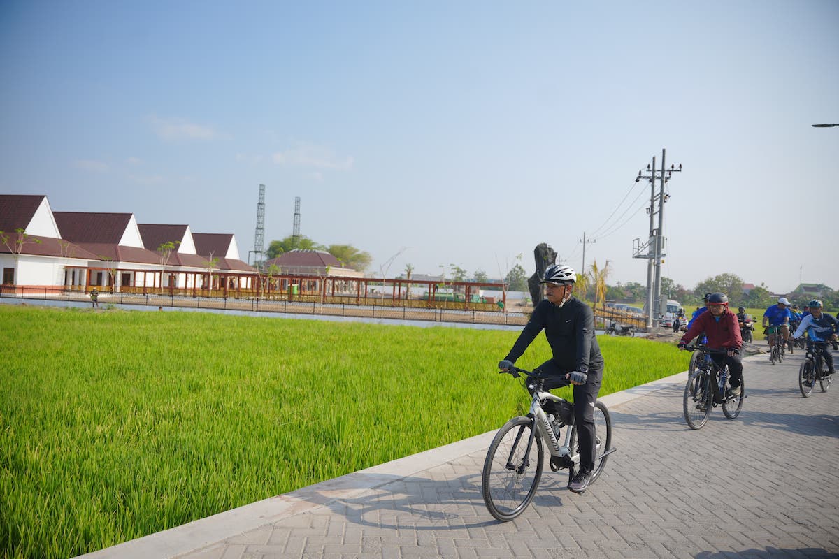 Gowes Pagi Cek Pembangunan, Wali Kota Pastikan Semua Sesuai Target