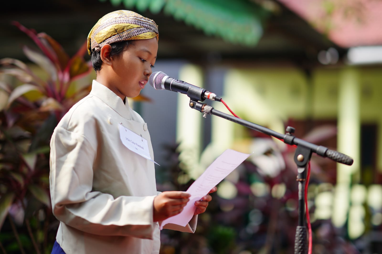 Foto 8 dari 10: Serunya Aksi Siswa SDK ST Bavo, Nembang Macapat Hingga Pidato Bahasa Jawa Dengan Berbusana Tradisional