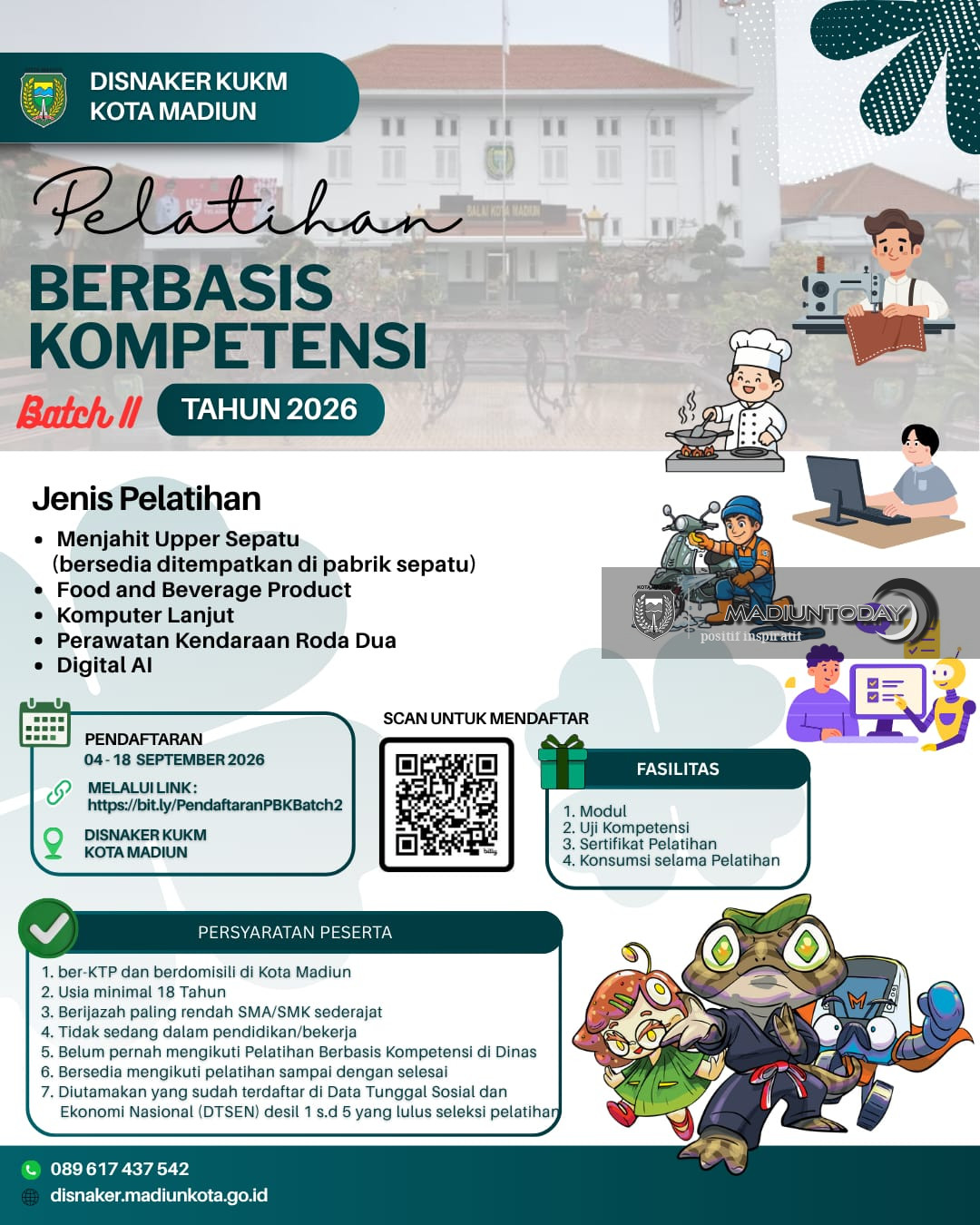 Foto 1 dari 1: Disnaker KUKM Kembali Buka Pelatihan Berbasis Kompetensi Batch II, Siapkan Pencari Kerja Sesuai Kebutuhan Industri