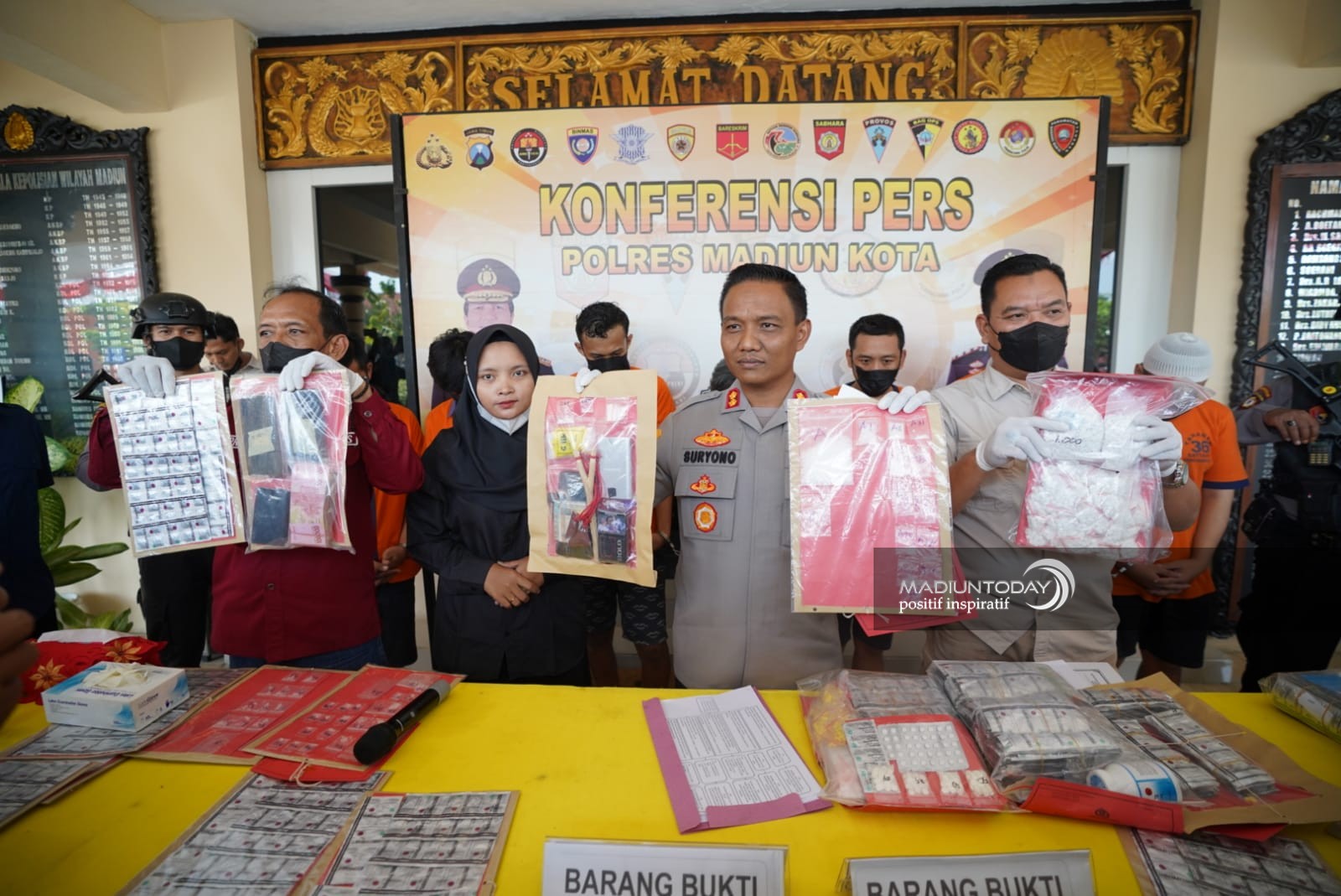 Ungkap Kasus Narkotika, Petugas Amankan 9 Tersangka dan 56 Gram Sabu, 1,02 Gram Ganja, serta 19.373 Butir Obat Terlarang