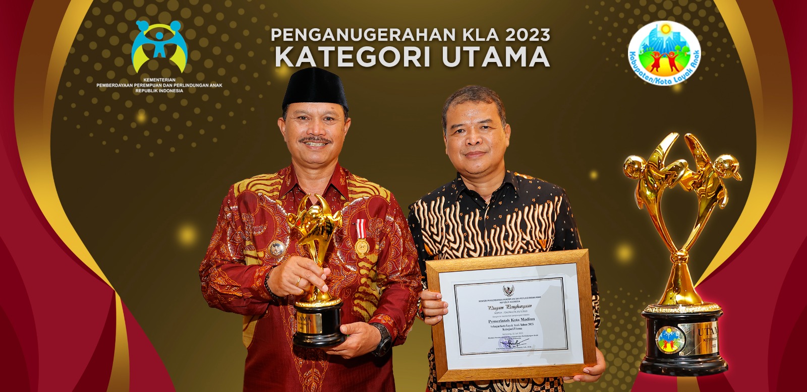 Foto 1 dari 2: Raih Penghargaan KLA Kategori Utama, Bukti Komitmen Pemkot Madiun Ciptakan Pembangunan Berbasis Layak Anak