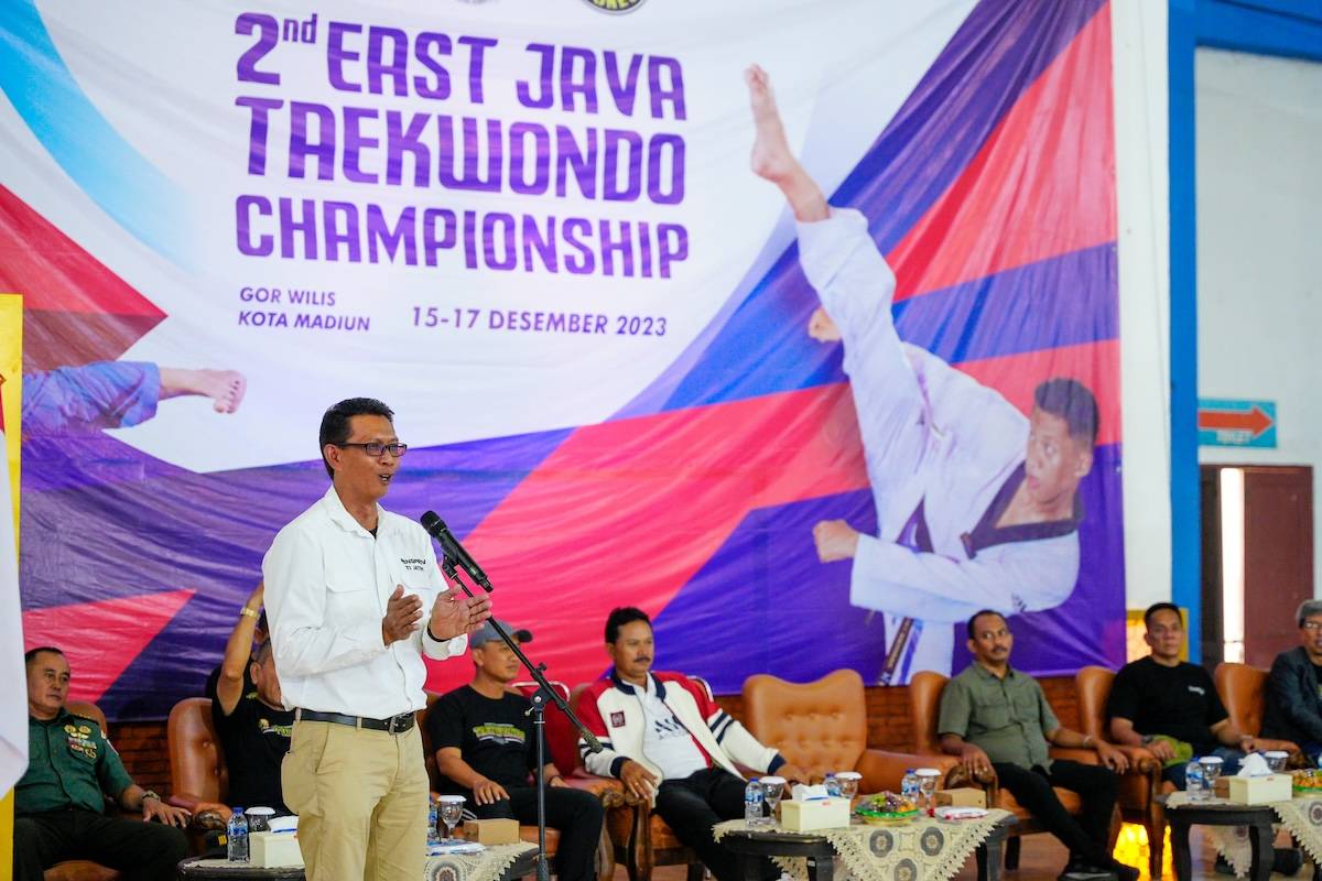 Foto 2 dari 8: Buka Kejuaraan 2nd East Java Taekwondo Championship, Wali Kota: Kota Madiun Pas Menjadi Tuan Rumah