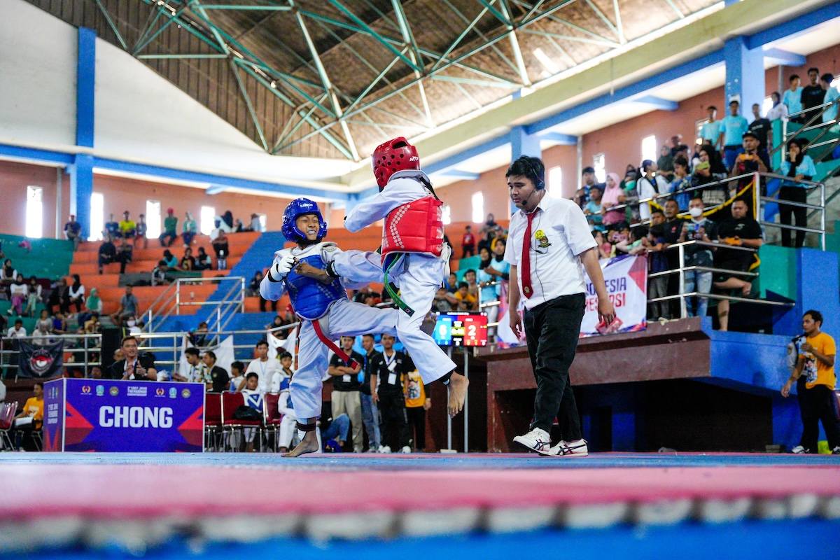 Foto 8 dari 9: Adu Teknik dan Skill Atlet Taekwondo di Kota Pendekar