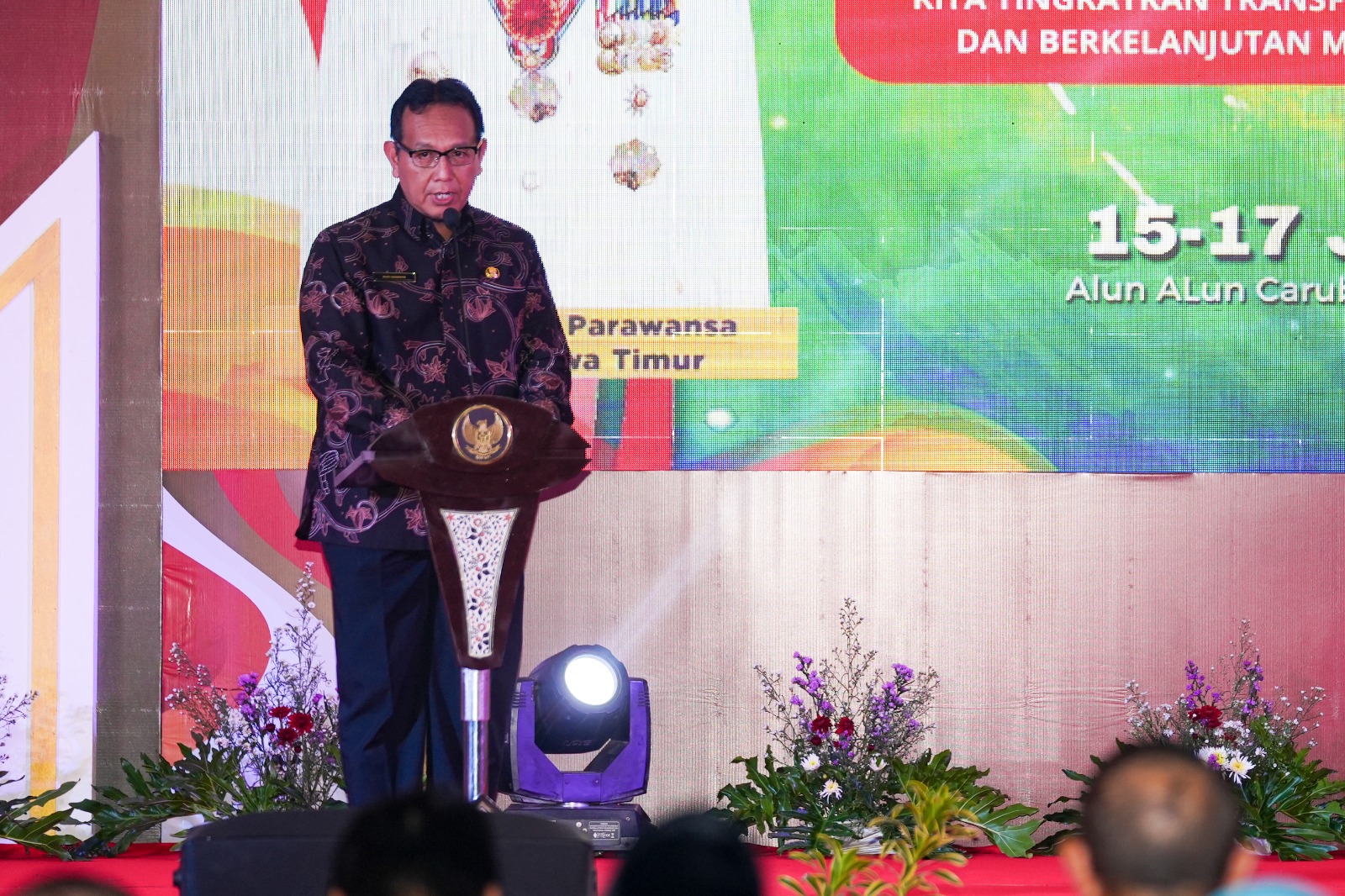 Foto 5 dari 7: Hadiri Puncak BBGRM dan HKG PKK, Wali Kota Maidi Siap Bersinergi Turunkan Stunting di Jawa Timur