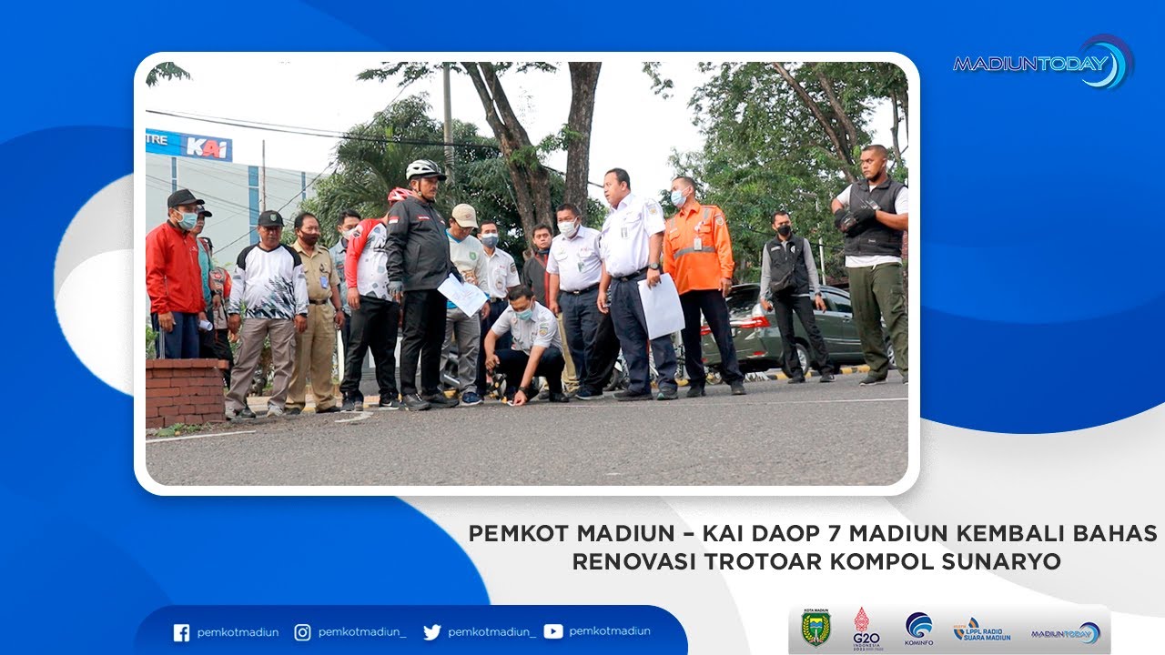 PEMKOT MADIUN – KAI DAOP 7 MADIUN KEMBALI BAHAS RENOVASI TROTOAR KOMPOL SUNARYO