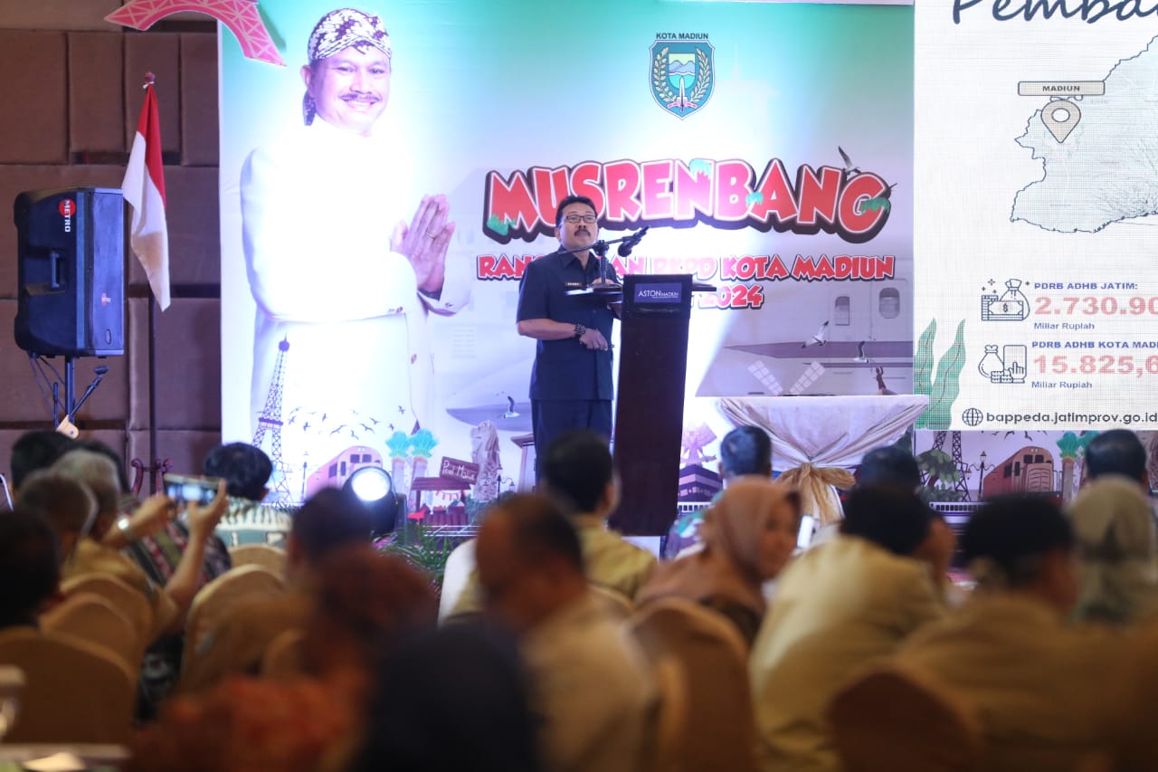 Foto 3 dari 8: Musrenbang RKPD Kota Madiun 2024, Wali Kota Harap Pembangunan Tingkatkan Kesejahteraan Masyarakat