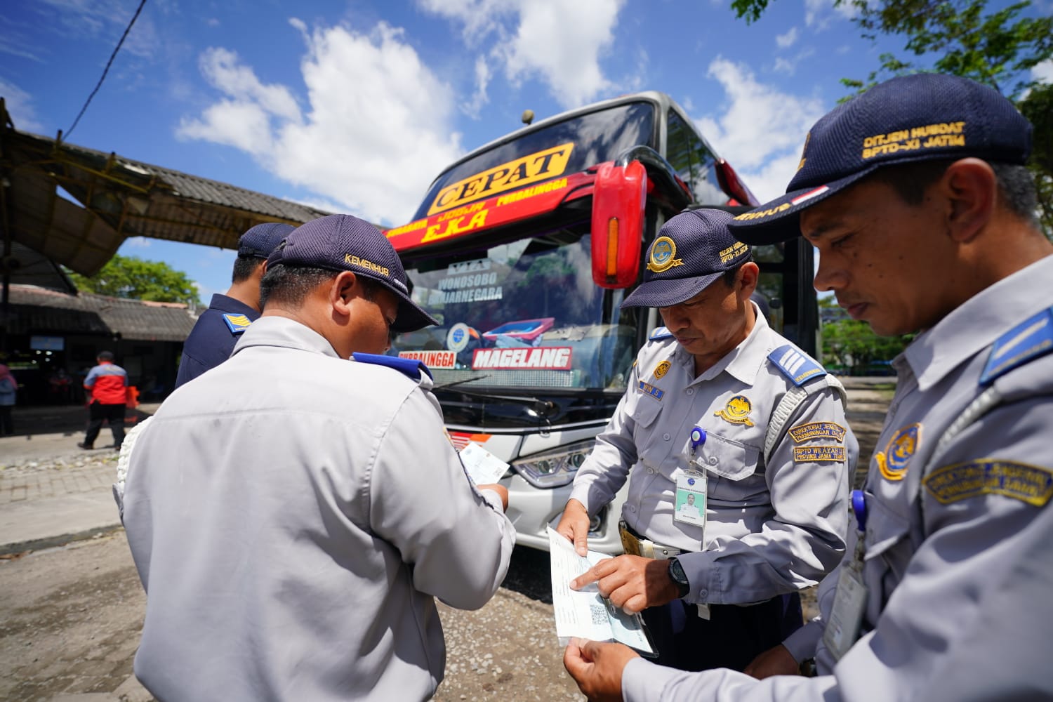 Agar Keamanan dan Keselamatan Terjaga, Terminal Purboyo Gelar Ramp Check Armada Bus