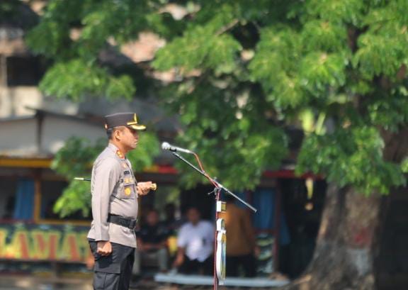 Foto 8 dari 8: Gelar Pasukan Operasi Mantap Brata Semeru, Polres Madiun Kota Siagakan 475 Personil Amankan Jalannya Pemilu