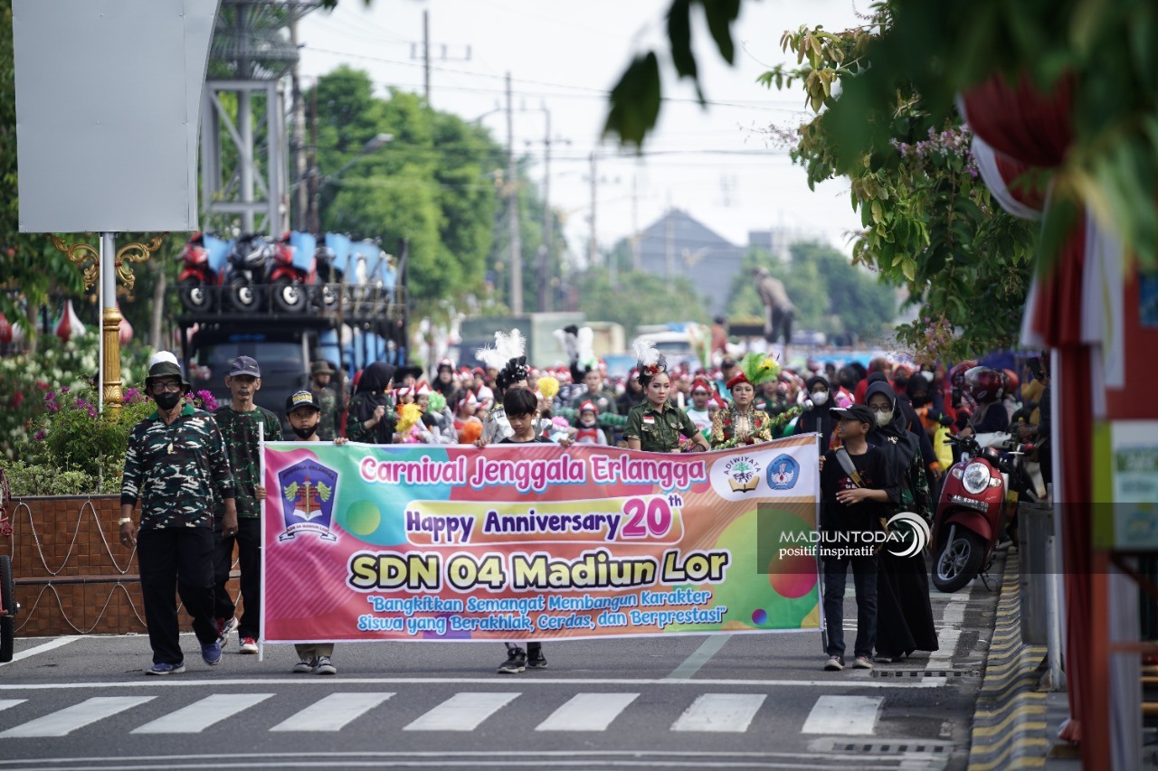 Libatkan Siswa Hingga Wali Murid, Peringatan HUT SDN 04 Madiun Lor Kian Bermakna