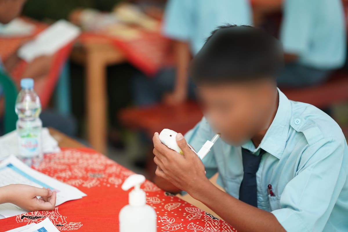 Foto 9 dari 9: Cek Paparan Asap Rokok Pada Siswa, Puskesmas Sukosari Gelar Skrining di Sekolah