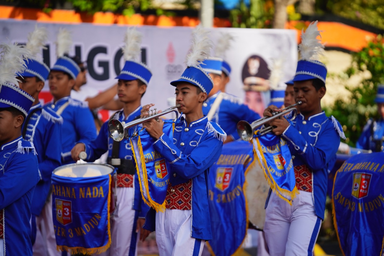 Foto 9 dari 10: Parade Nusantara Jadi Penanda Dibukanya Kejurnas Drum Band 2022