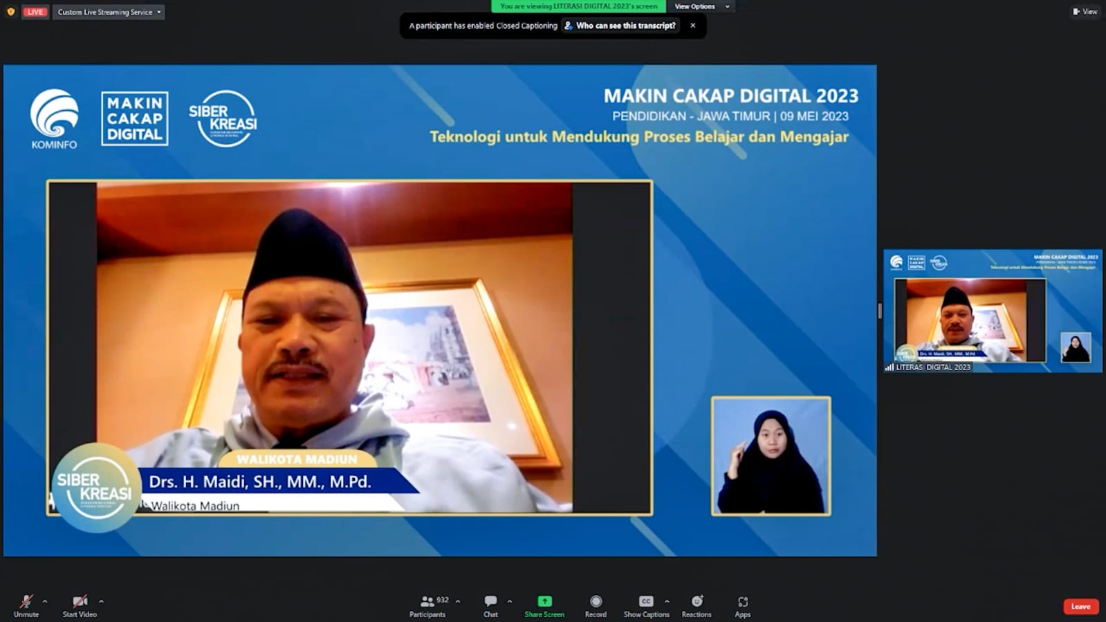 Foto 3 dari 11: Jadi Keynote Speech Literasi Digital, Wali Kota Tak Ingin Pelajar Jadi Korban Perubahan