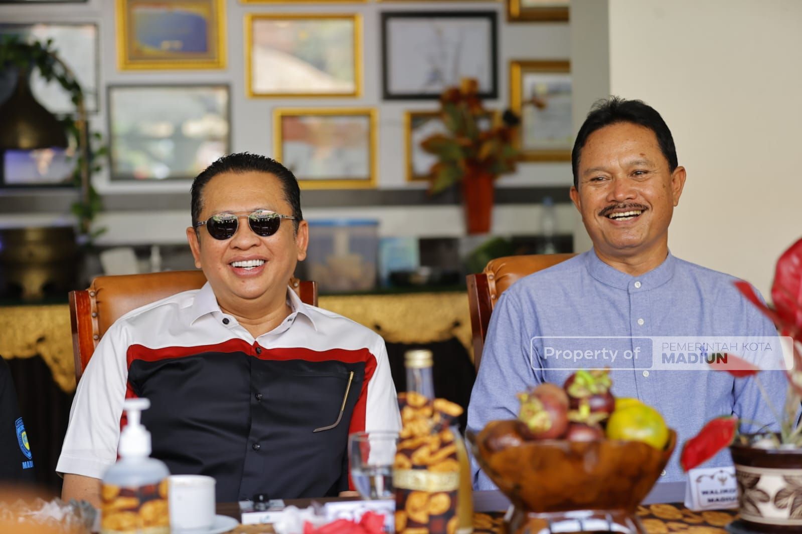 Foto 1 dari 7: Sambut Ketua MPR RI, Wali Kota Sampaikan Terima Kasih Kota Madiun Jadi Lokasi Jamnas IMI