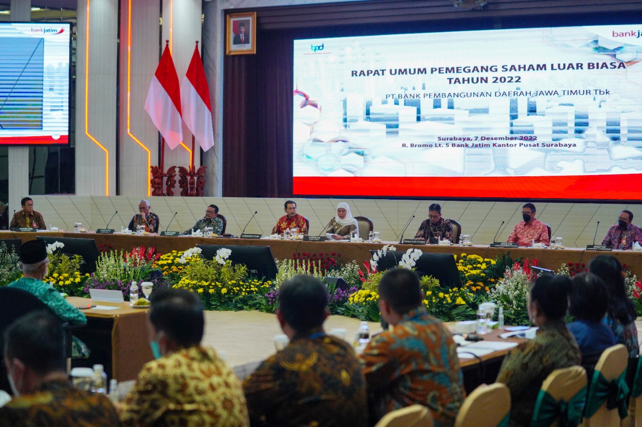 RUPS Luar Biasa Bank Jatim, Gubernur Khofifah Pesan Optimal dalam Tata Kelola