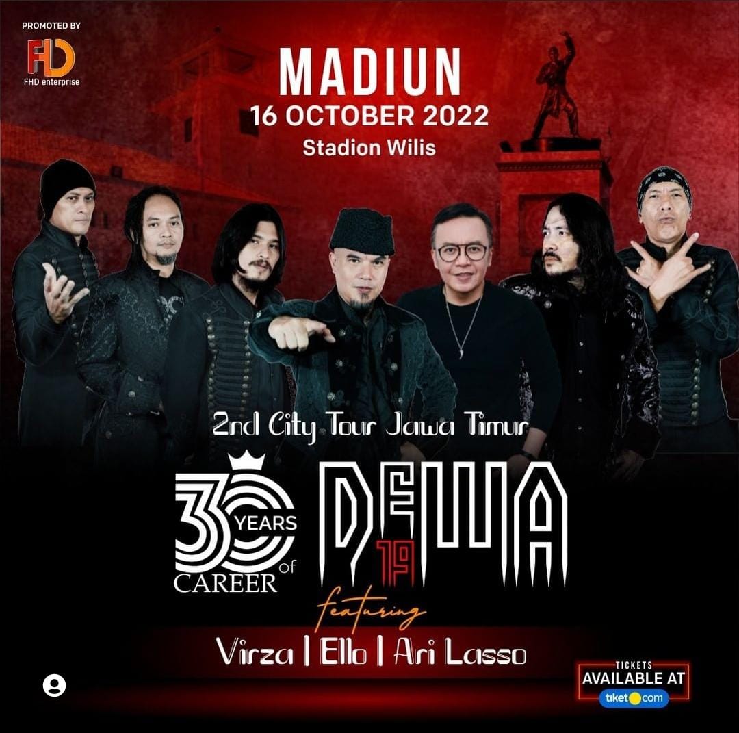 Tiket Konser Dewa 19 Sudah Bisa di Beli Secara Online, Tim Manajemen Dijadwalkan ke Kota Madiun Minggu Ini