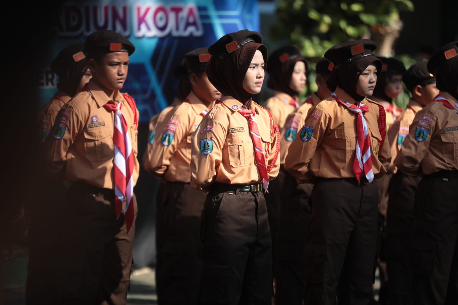 Foto 2 dari 13: Keluar Sebagai Juara Pertama, Regu Pocil dari Kartoharjo Berhak Maju Wakili Kota Madiun di Tingkat Provinsi