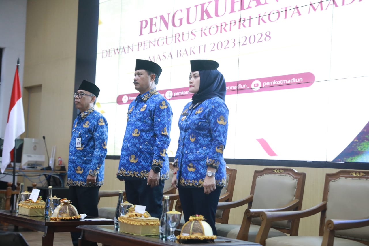 Hadiri Pelantikan Dewan Pengurus Korpri Kota Madiun Periode 2023-2028, Wali Kota: Peran Korpri Harus Kian Ditingkatkan