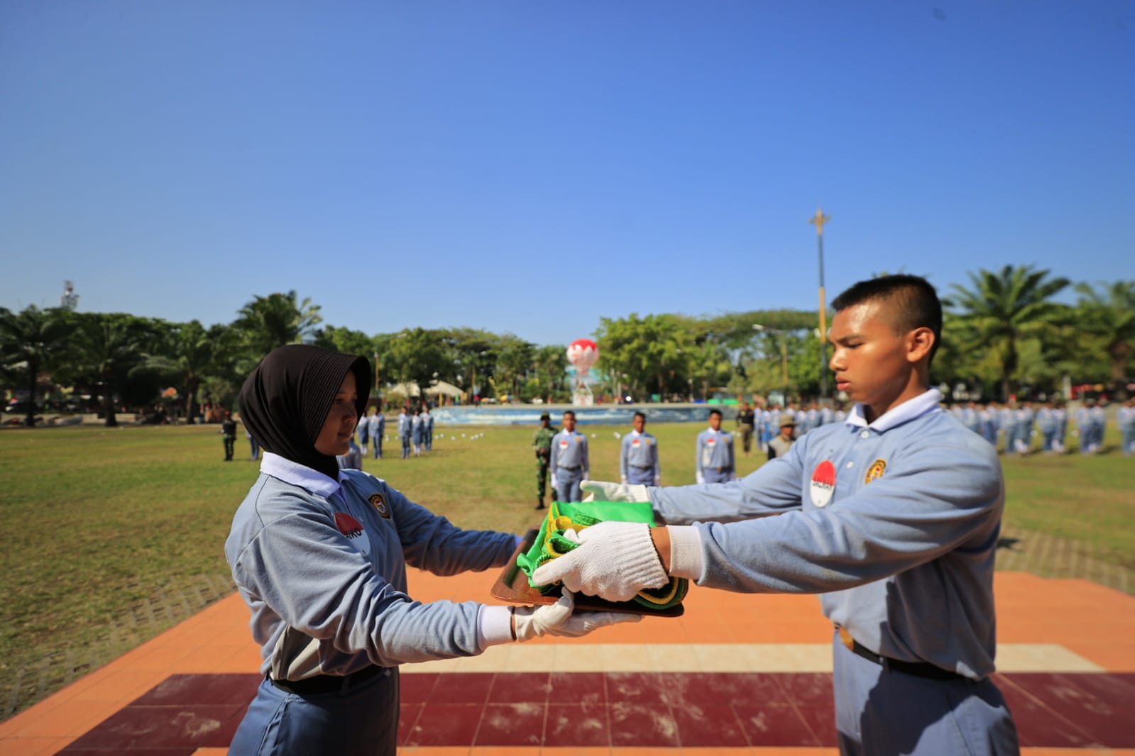 Foto 8 dari 9: Latihan Pengibaran Bendera