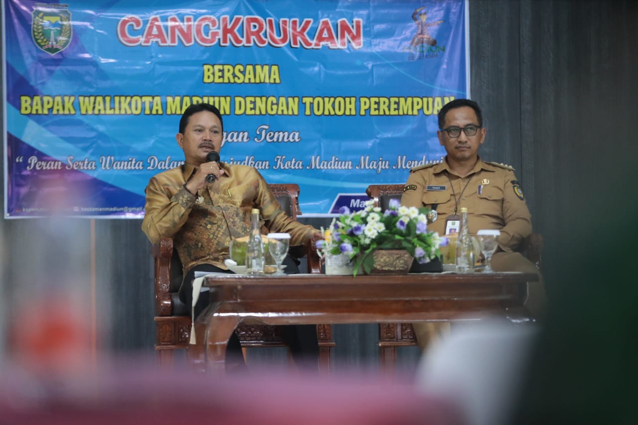 Cangkrukan Bersama Tokoh Perempuan di Kecamatan Taman, Wali Kota Pesan Perempuan Kota Madiun Harus Jadi Contoh