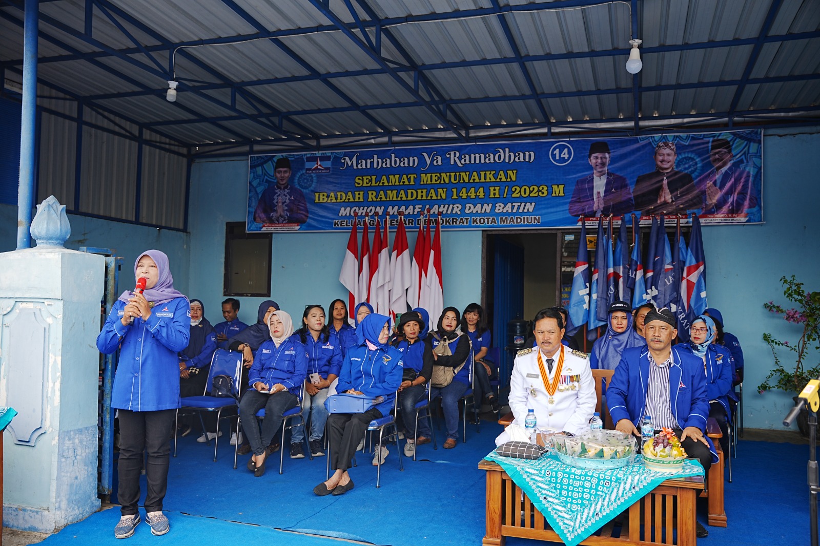 Foto 5 dari 10: Peringati 4 Tahun MaDa, Wali Kota Hadiri Pagelaran Reog di DPC Demokrat