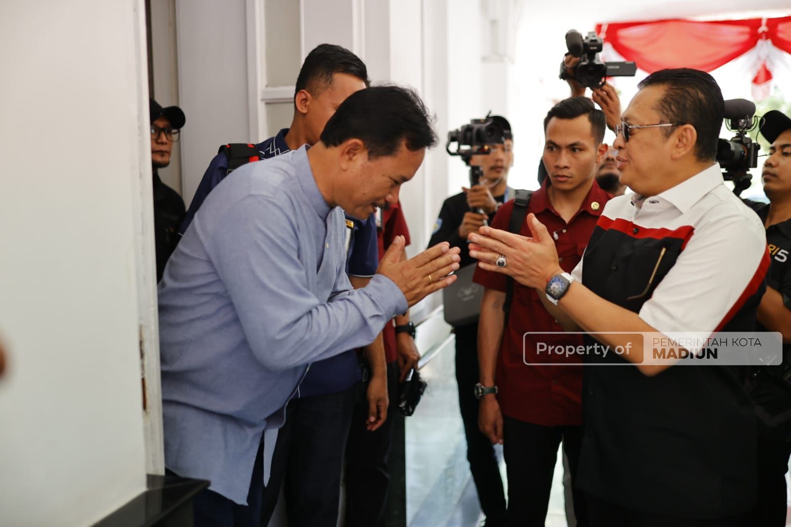 Foto 7 dari 7: Sambut Ketua MPR RI, Wali Kota Sampaikan Terima Kasih Kota Madiun Jadi Lokasi Jamnas IMI