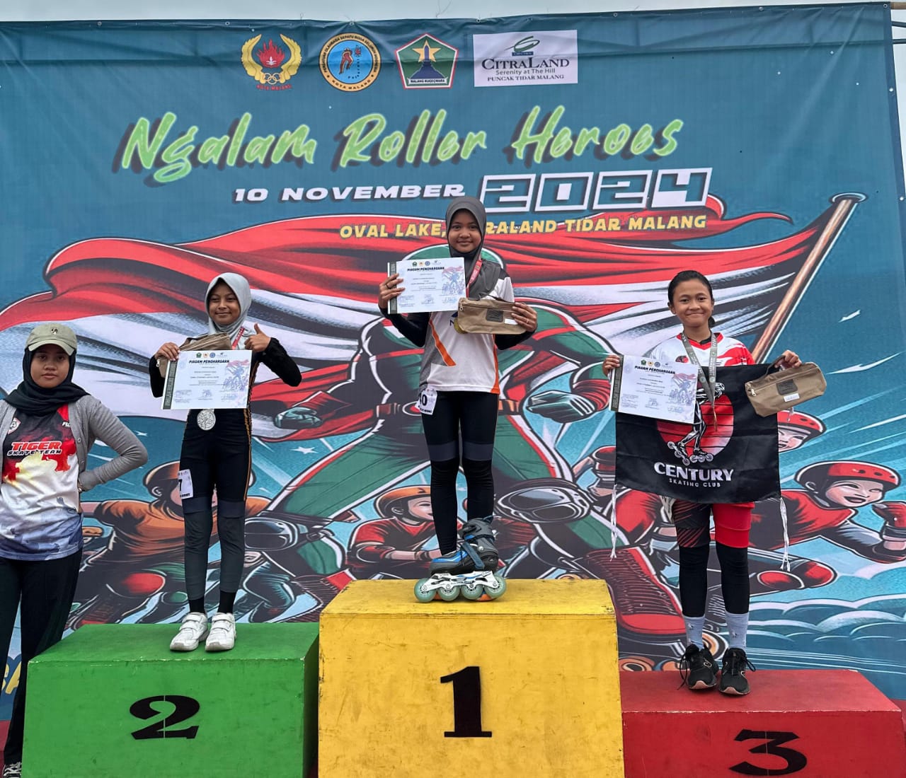 Foto 6 dari 16: 13 Atlet Perserosi Bawa Pulang Medali Emas di Ajang Ngalam Roller Heroes