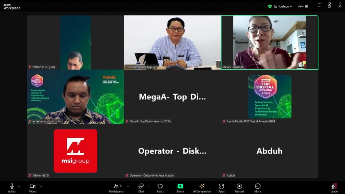 Foto 5 dari 11: Maju TOP Digital Awards 2024, Diskominfo Kota Madiun Jalani Wawancara Penjurian