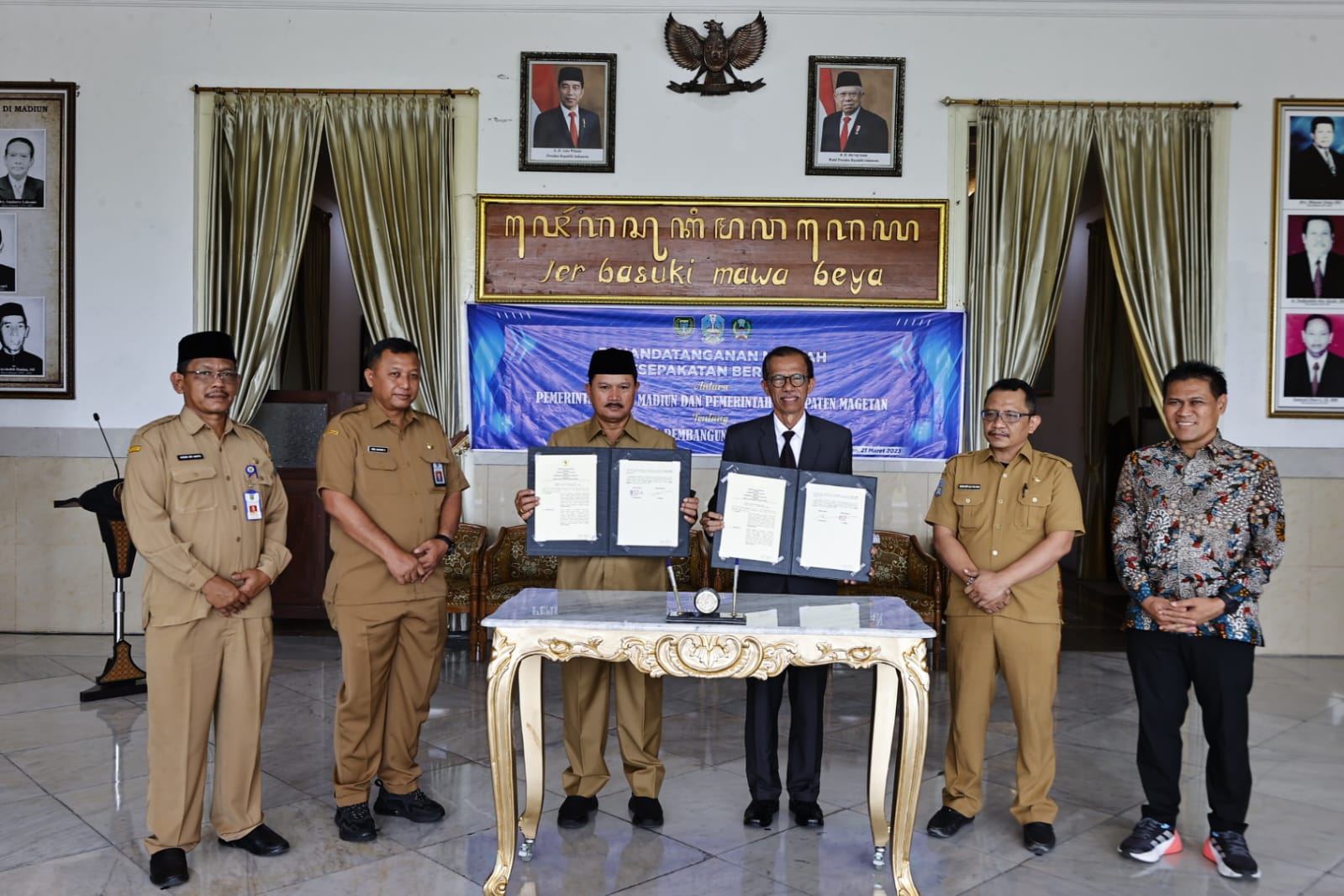 Foto 1 dari 8: Maksimalkan Pembangunan, Pemkot Madiun Jalin Kolaborasi dengan Pemkab Magetan