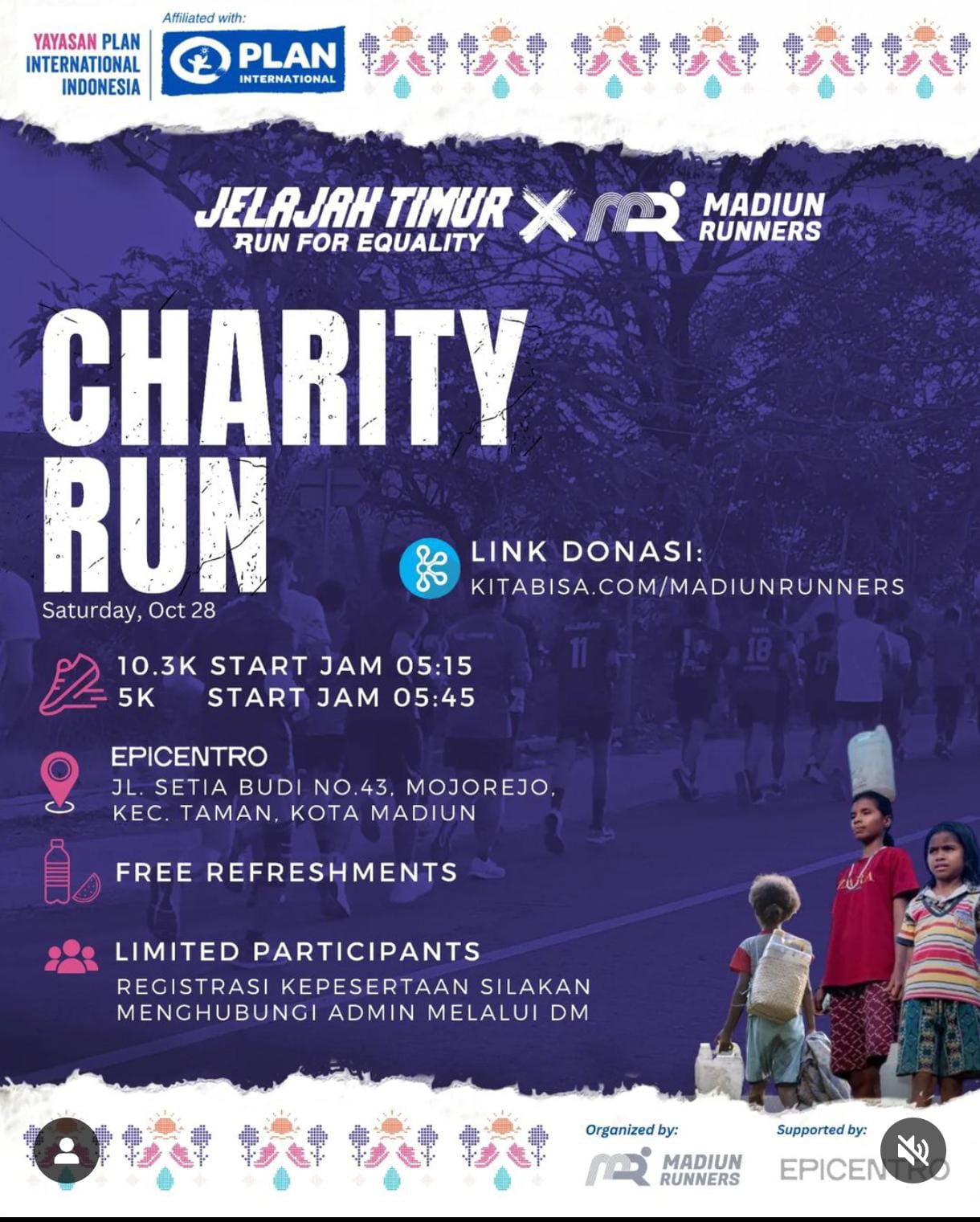 Foto utama berita: Galang Dana Untuk Kemanusiaan, Madiun Runners Gelar Charity Run