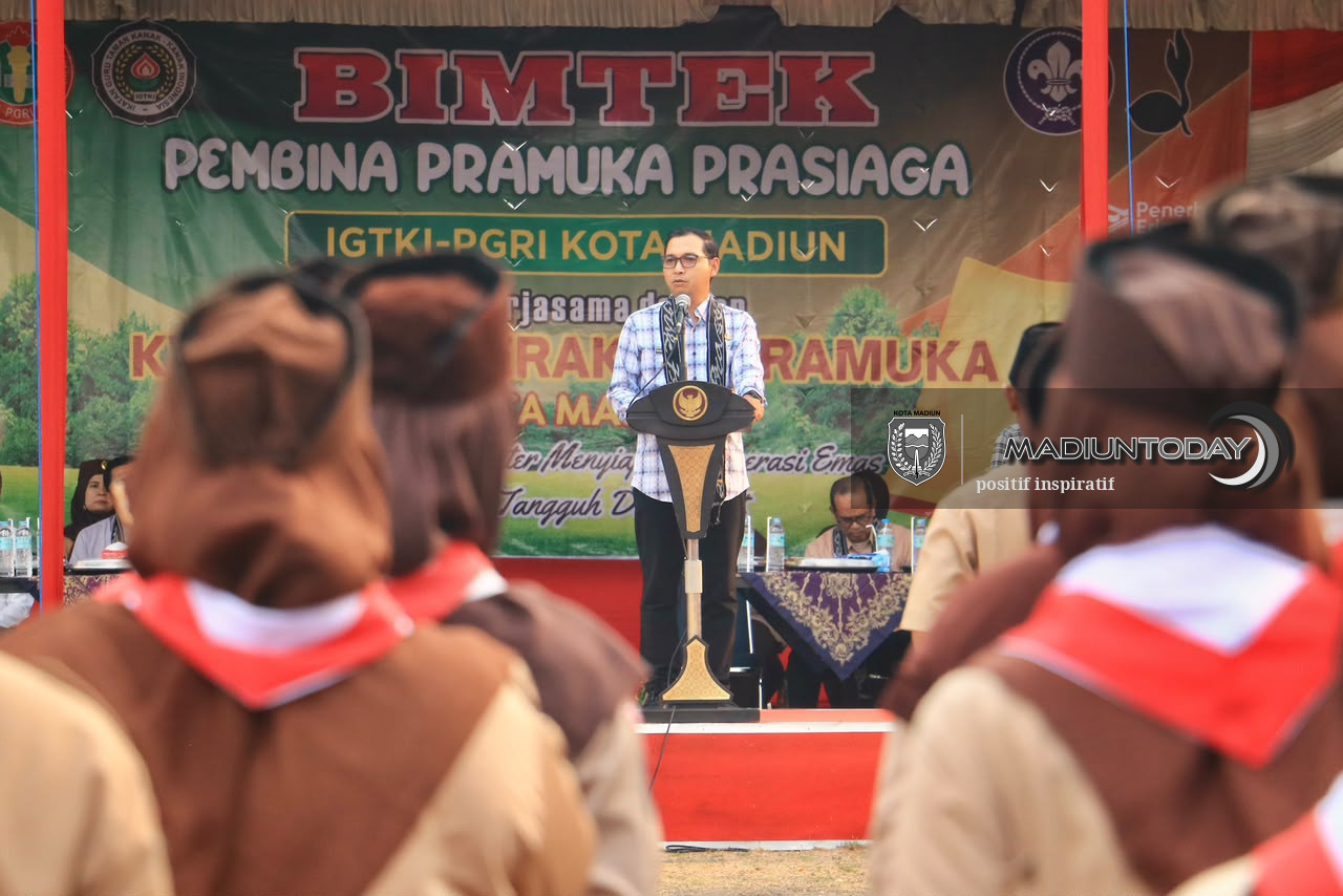 Foto 1 dari 15: Pramuka Prasiaga Perdana Digelar di Madiun, 200 Guru TK Dibekali Teknik Pembinaan Anak