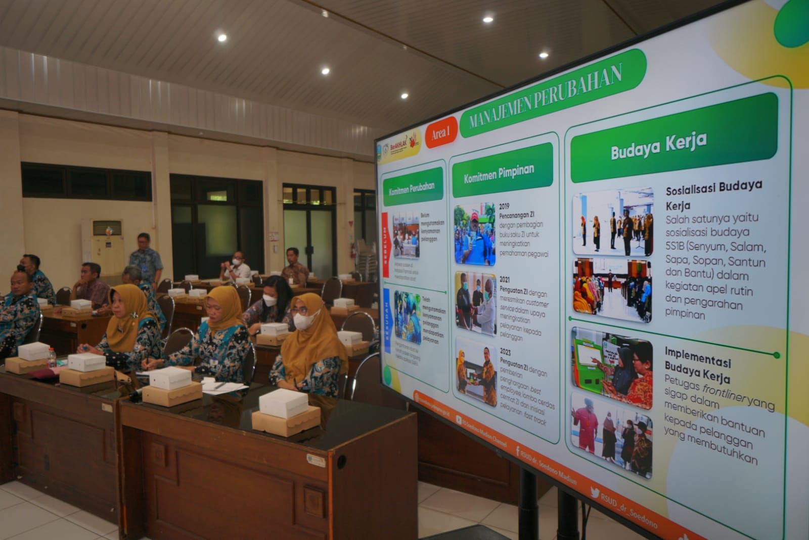 Foto 4 dari 13: Wujudkan Zona Integritas di Lima OPD, Inspektorat Gelar Studi Banding di RSUD dr Soedono
