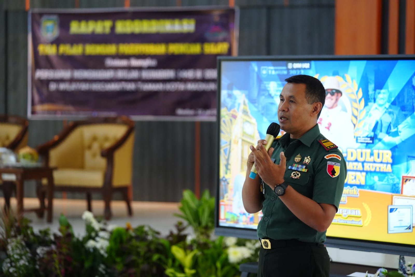 Foto 5 dari 8: Rakor Tiga Pilar Kecamatan Taman, Wali Kota Sampaikan Jaga Kondusifitas Jelang Muharram