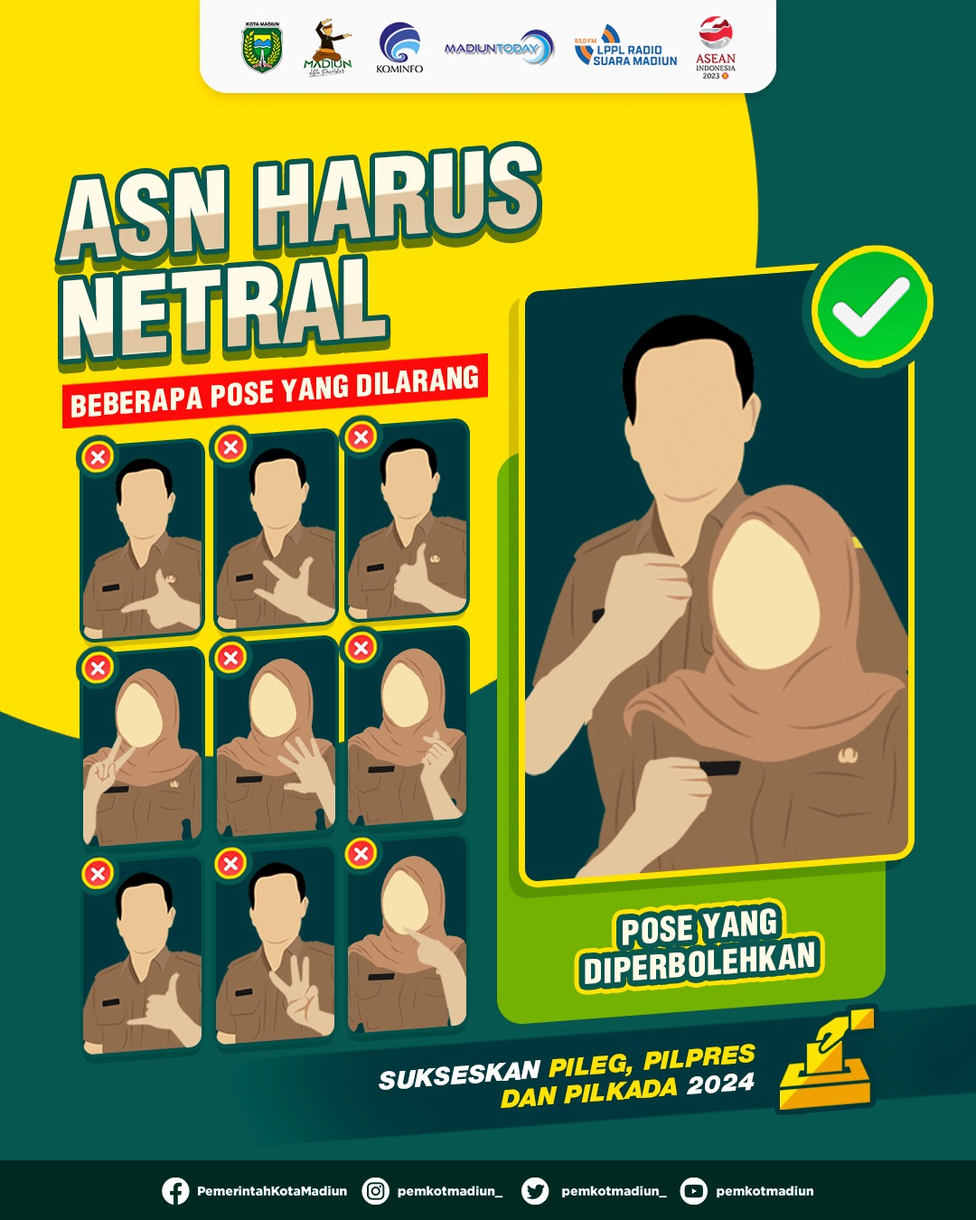 Jaga Netralitas ASN Jelang Pemilu, Wali Kota : Boleh Punya Pilihan Asal Jangan Kampanye