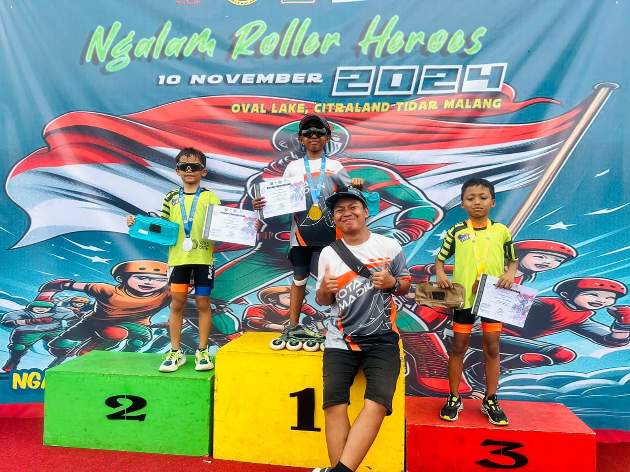 Foto 16 dari 16: 13 Atlet Perserosi Bawa Pulang Medali Emas di Ajang Ngalam Roller Heroes
