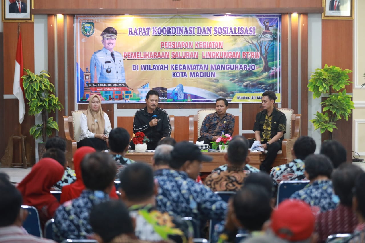 Rakor Pemeliharaan Saluran Lingkungan Wilayah Manguharjo, Pemkot Tambah Anggaran Kebersihan Jadi Rp 10 Juta Per RT