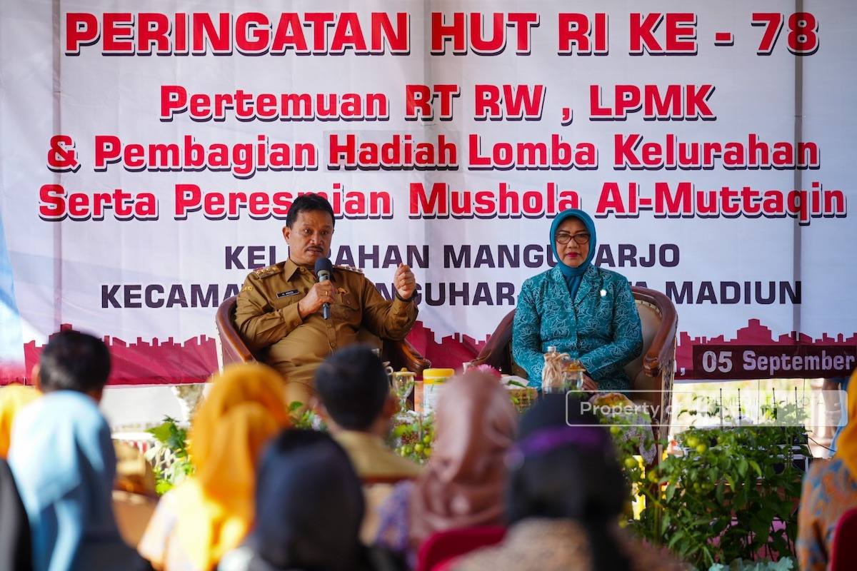 Hadiri Pertemuan Warga Kelurahan Manguharjo, Wali Kota Juga Resmikan Mushola Al-Muttaqin