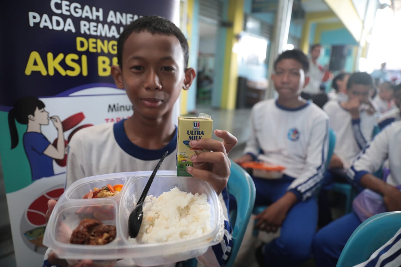 Foto 3 dari 12: Gerakan Aksi Bergizi di Sekolah Jadi Upaya Tekan Stunting dan Sosialisasi Kesehatan Pada Remaja
