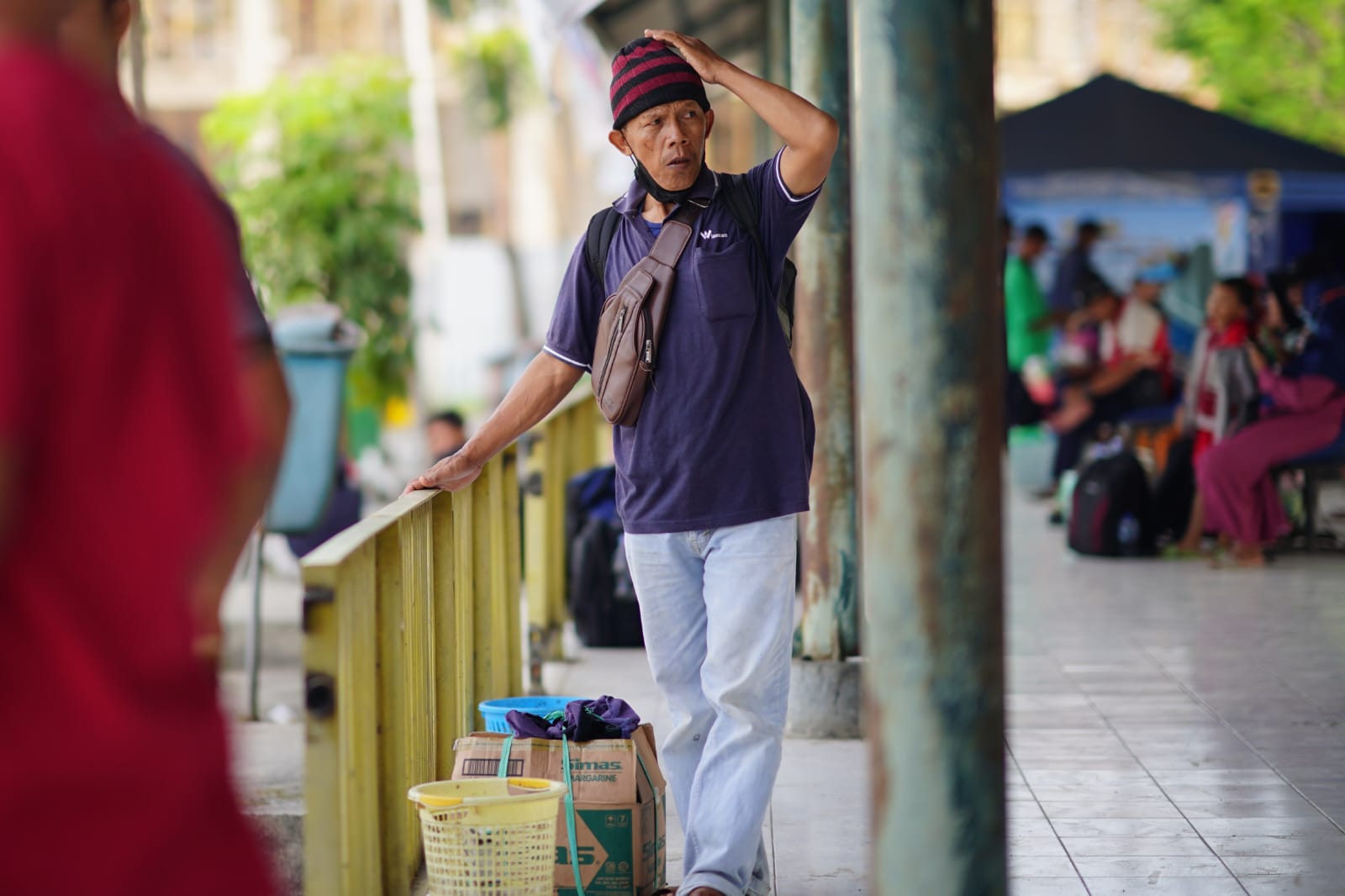 Foto 10 dari 10: Hari Terakhir Cuti Bersama Lebaran, Situasi Terminal Purbaya Dipadati Pemudik