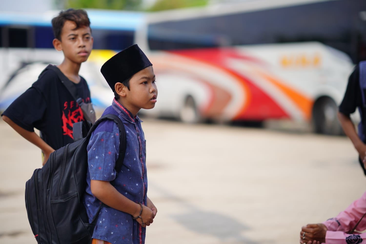 Foto 7 dari 10: Hari Terakhir Cuti Bersama Lebaran, Situasi Terminal Purbaya Dipadati Pemudik