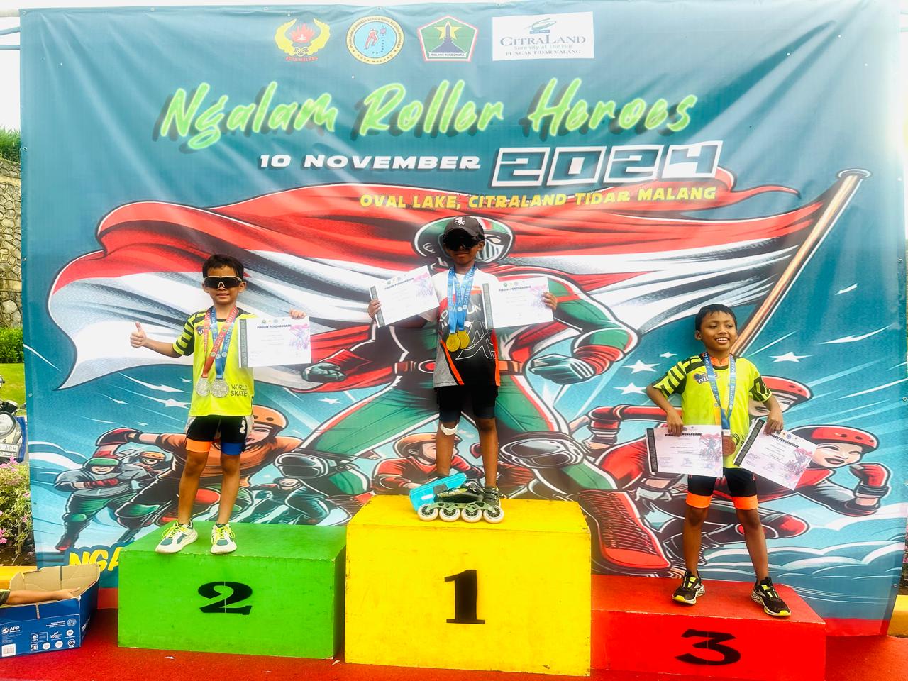 Foto 7 dari 16: 13 Atlet Perserosi Bawa Pulang Medali Emas di Ajang Ngalam Roller Heroes