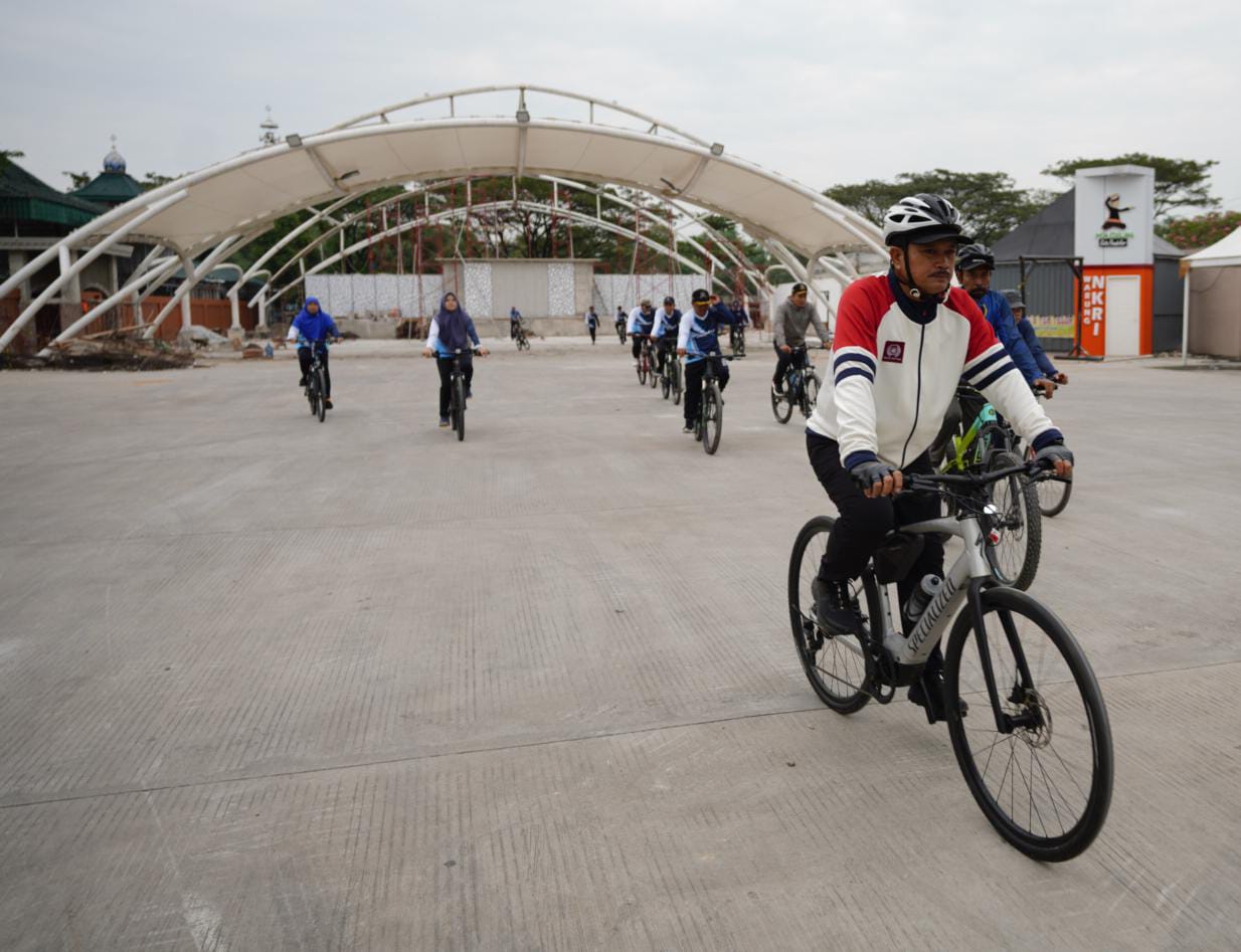 Gowes Sembari Cek Proyek, Wali Kota Ingin Pastikan Pembangunan Lebih Optimal